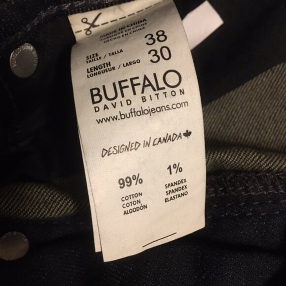 Men's Buffalo David Bitton  Dark Denim Jeans  NWT  Size 38 x 30  Slim Straight - Picture 9 of 13